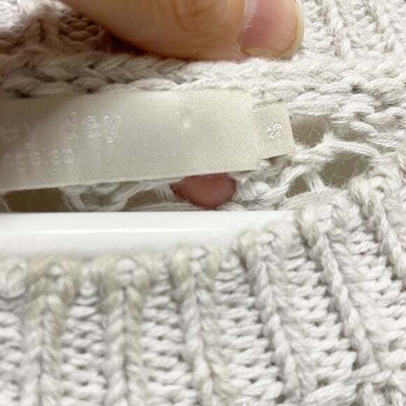 One Grey Day Tan Gray Stripped Bell Sleeve Knitted Sweater - Picture 7 of 9